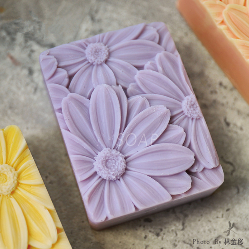 Bath Bomb Mold - Newest!!!3d Elegant Sunflower Soap Mold Rectangle