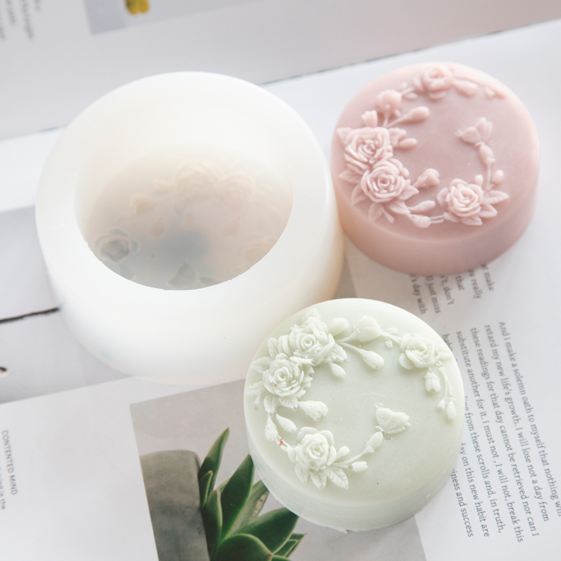 Bath Bomb Mold - Round Shape Rose Flower Handmade Soap
