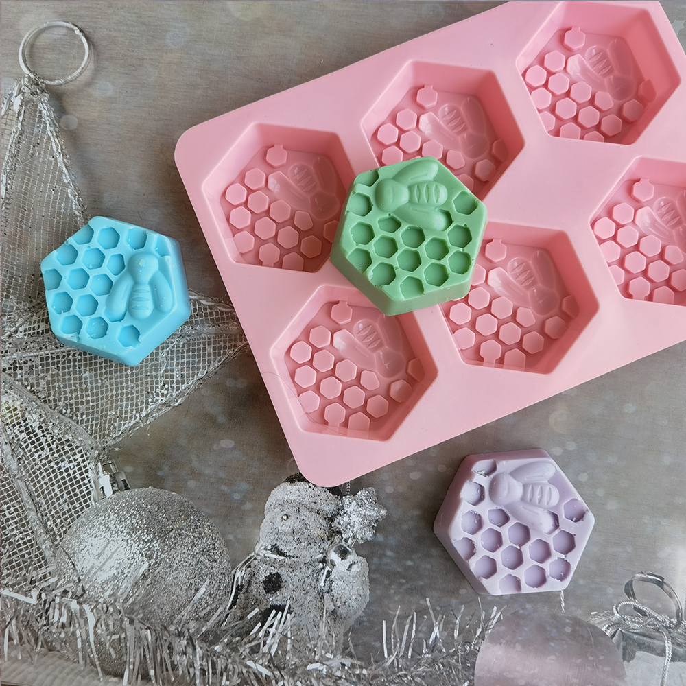 Silicone Hexagonal Bee Soap Mo - Bath Bomb Mold ulasan dan harga