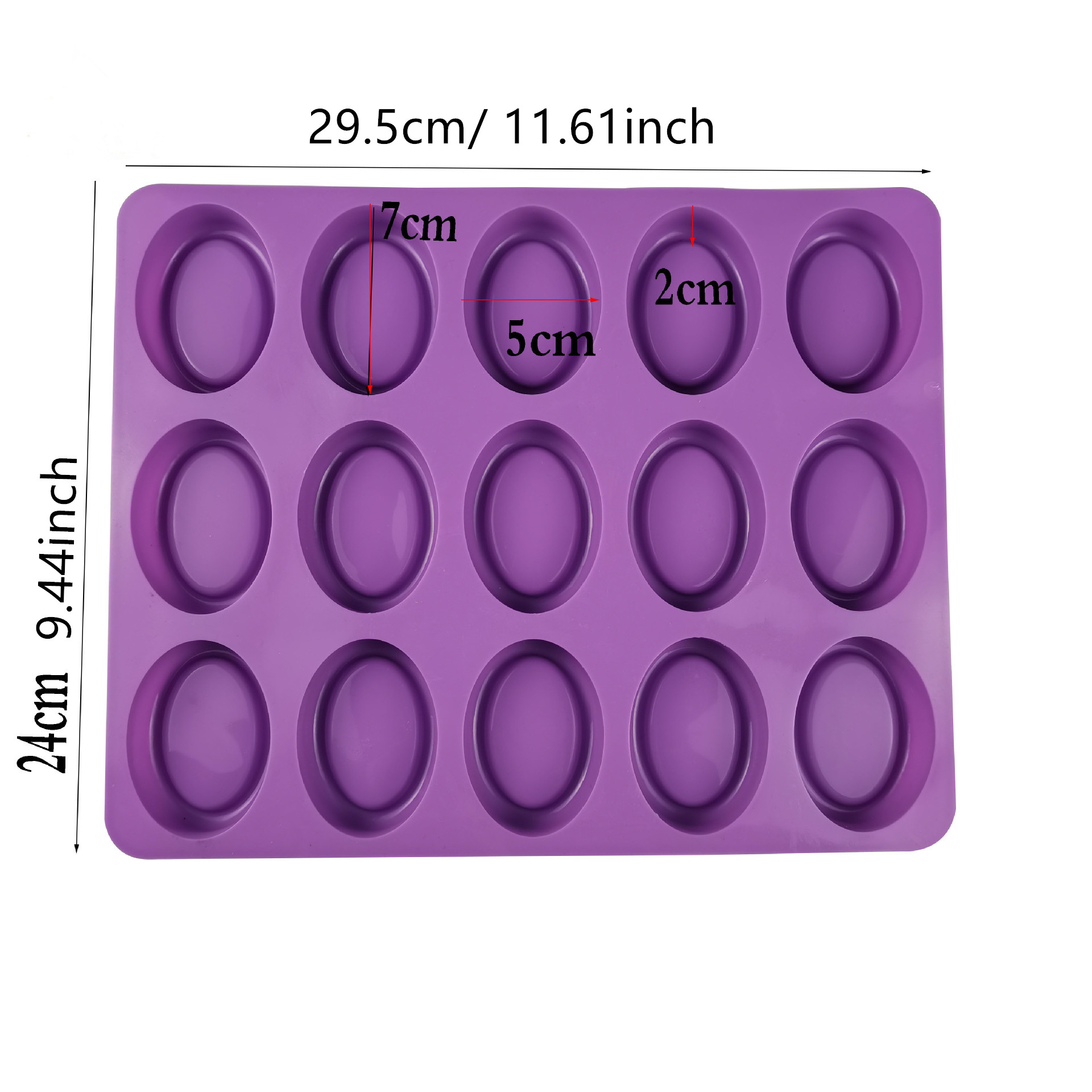 Silicone Oval Soap Molds 15cup - Bath Bomb Mold ulasan dan harga