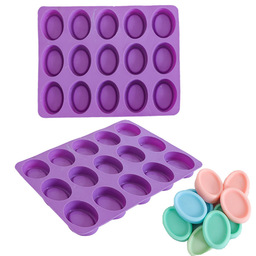 Silicone Oval Soap Molds 15cup - Bath Bomb Mold ulasan dan harga