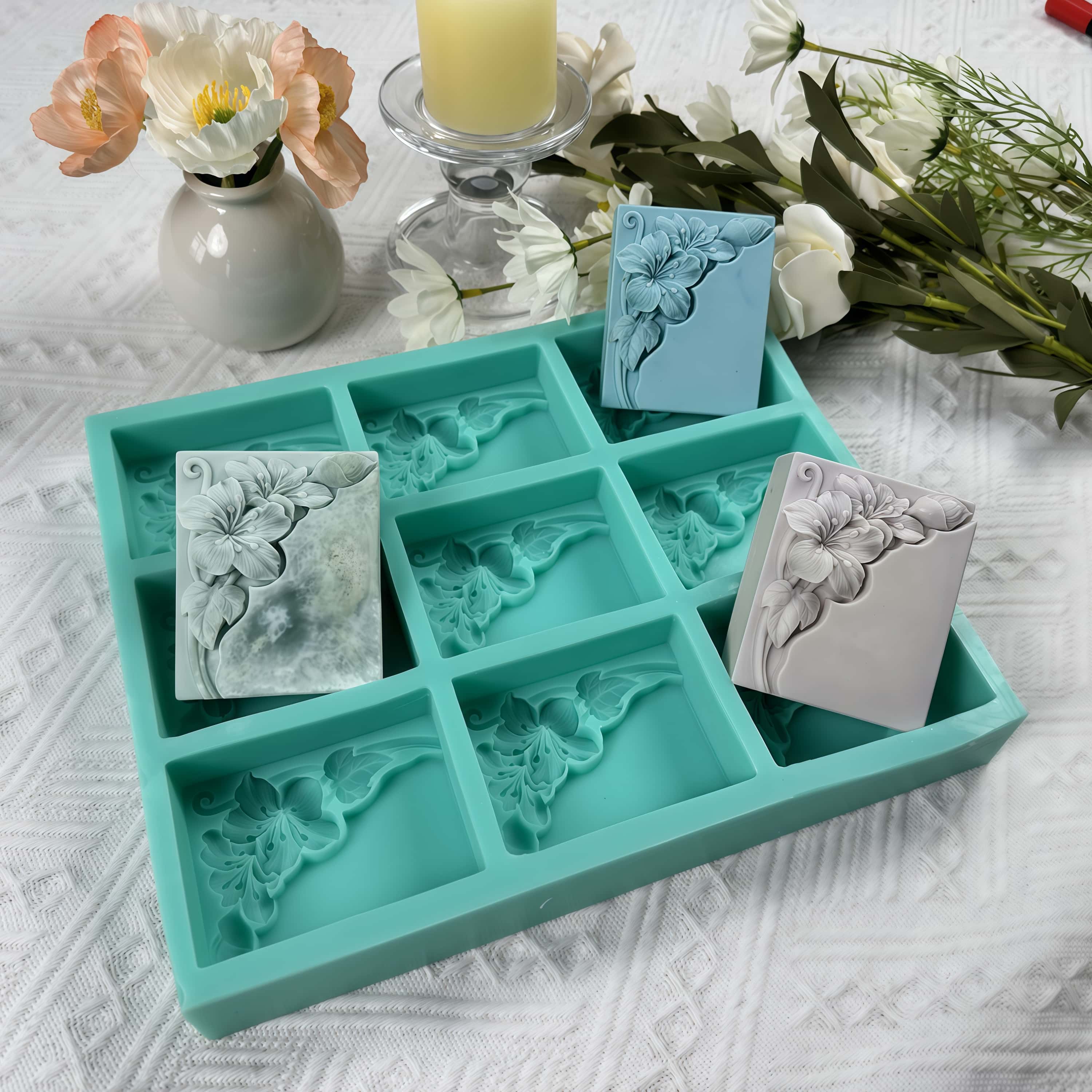 9 Cavities Tung Flower Soap Mo - Bath Bomb Mold ulasan dan harga