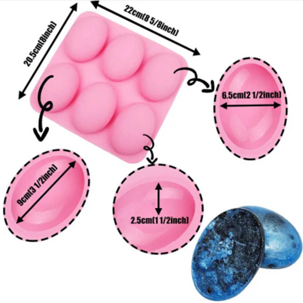 6 Cavities Multifunctional Ova - Bath Bomb Mold ulasan dan harga