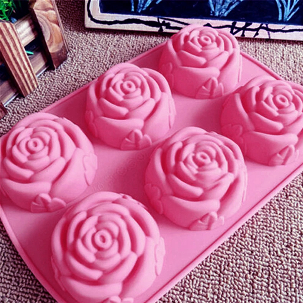6 Holes Flower Rose Handmade S - Bath Bomb Mold ulasan dan harga