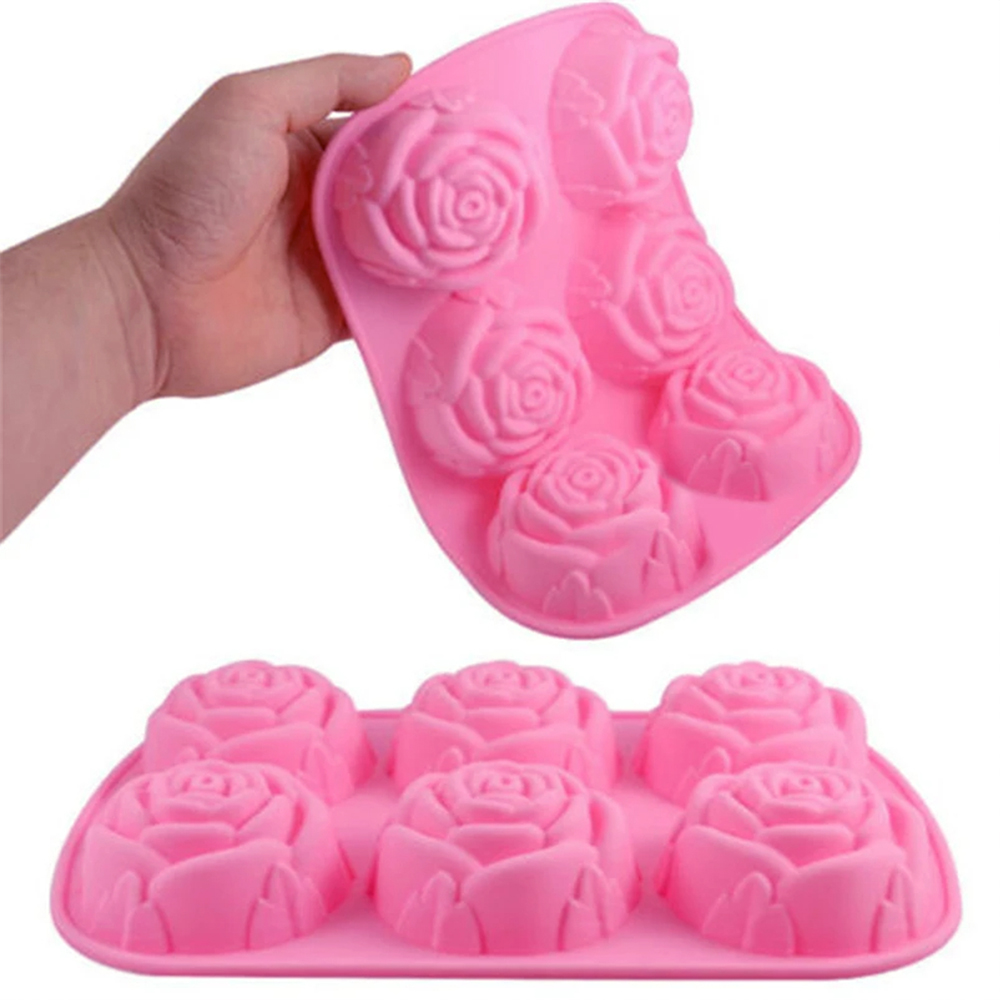 6 Holes Flower Rose Handmade S - Bath Bomb Mold ulasan dan harga