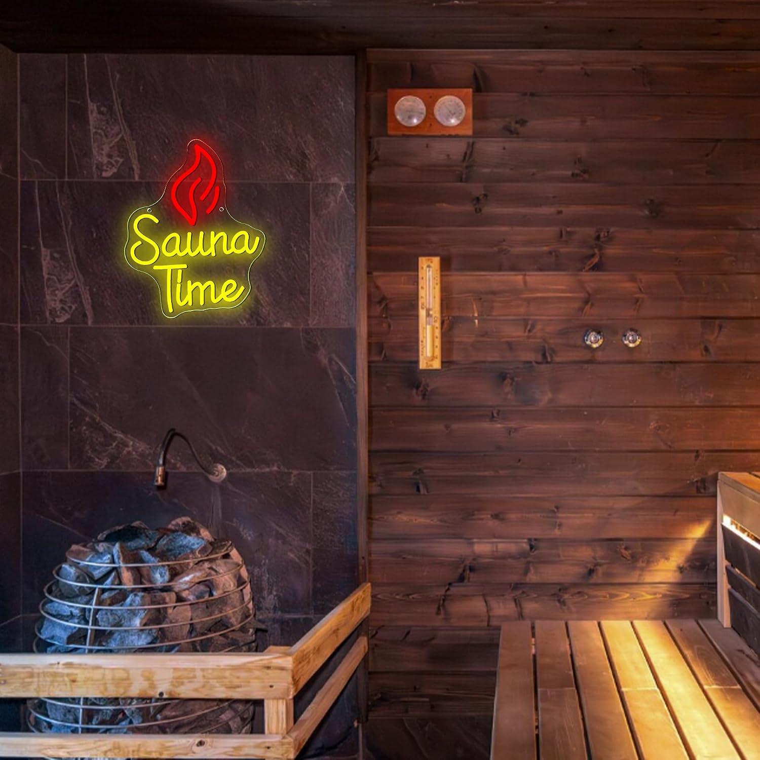 Sauna Time Neon Sign USB Dimma - Spa Wellness In ulasan dan harga