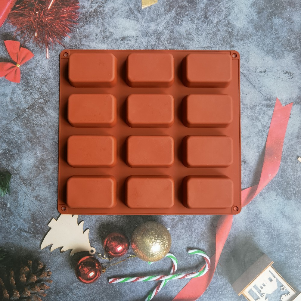 12 Cavity Square Silicone Soap - Bath Bomb Mold ulasan dan harga