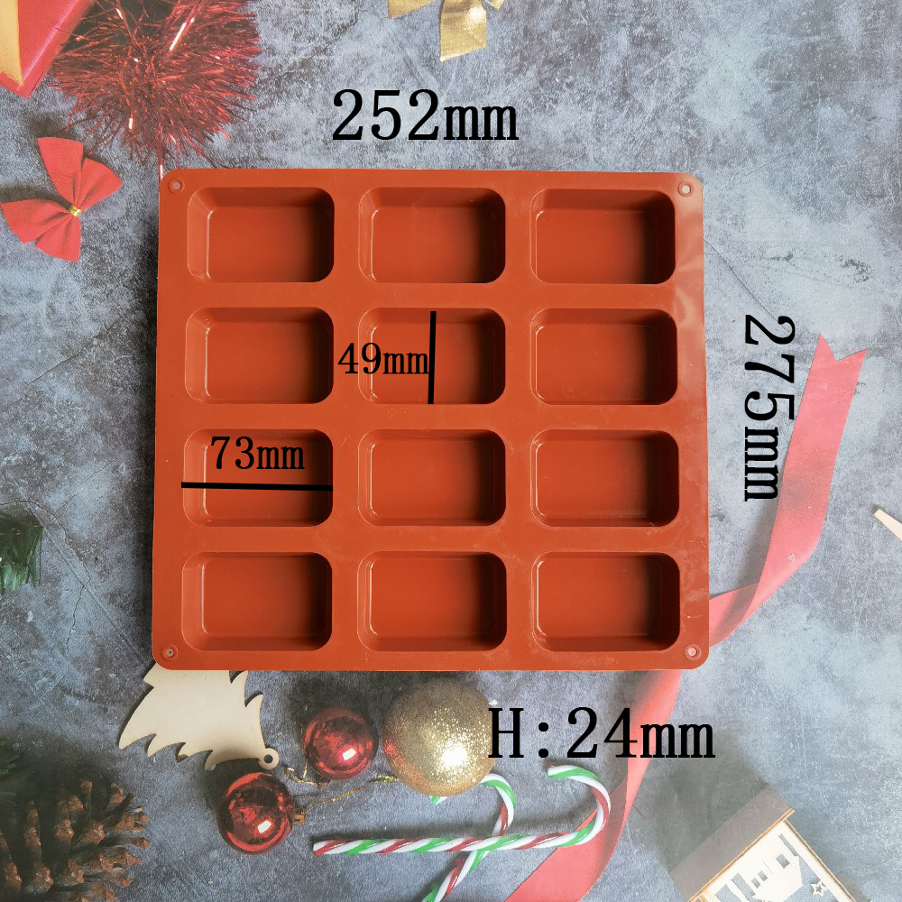 12 Cavity Square Silicone Soap - Bath Bomb Mold ulasan dan harga