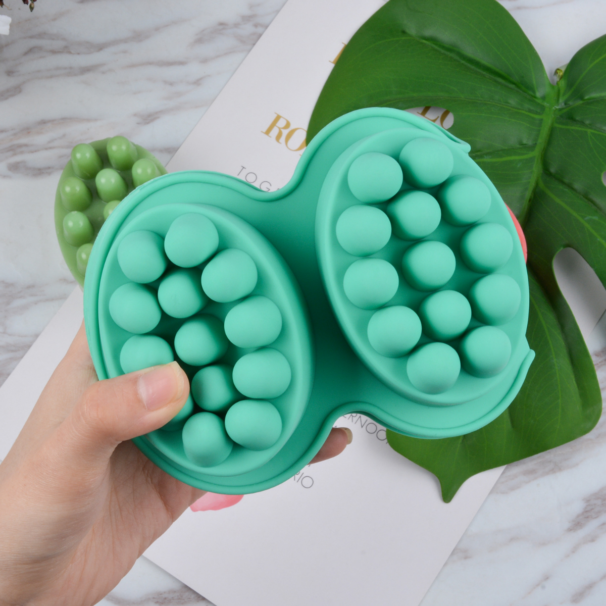 4 Hole Oval Massage Soap Silic - Bath Bomb Mold ulasan dan harga