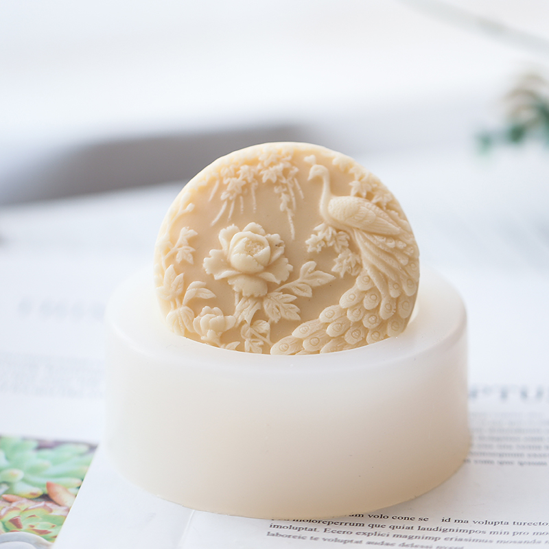 Peacock Flower Pattern Silicon - Bath Bomb Mold ulasan dan harga