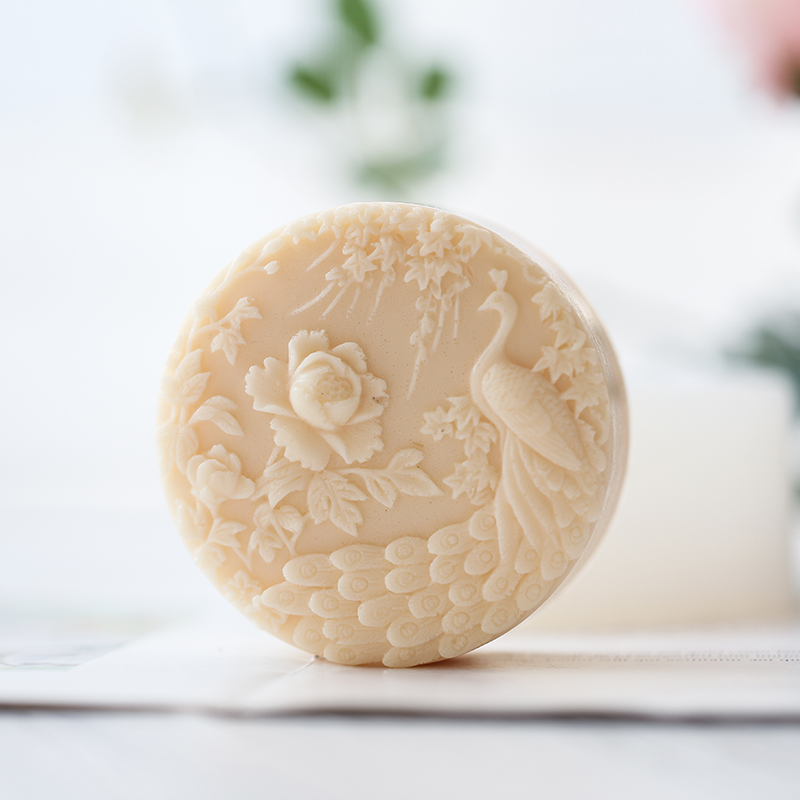 Peacock Flower Pattern Silicon - Bath Bomb Mold ulasan dan harga