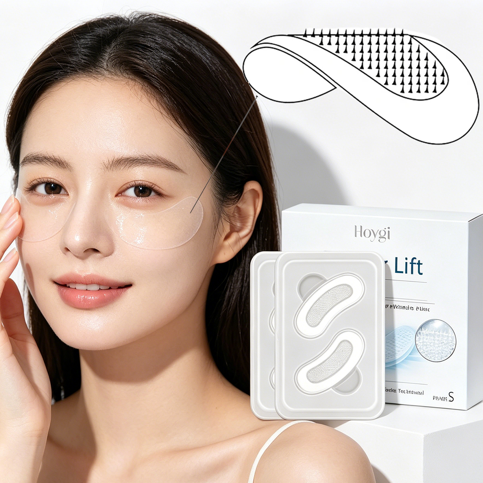 Dissolving Microneedle Eye Pat - Microneedle Patch Eye ulasan dan harga