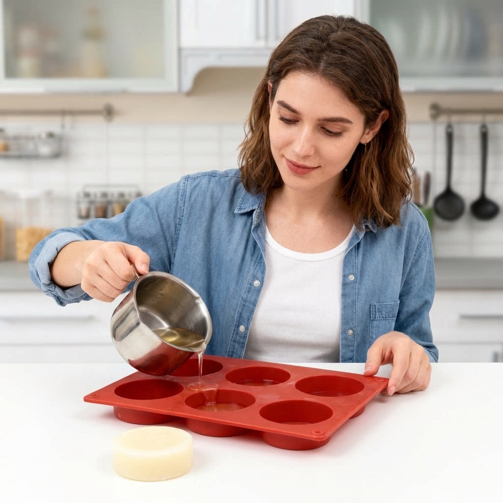 Round Silicone Soap Mold DIY H - Bath Bomb Mold ulasan dan harga